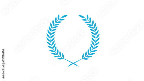 Amazing wreath icon on white background, Organic wheat, bread agriculture and natural eat