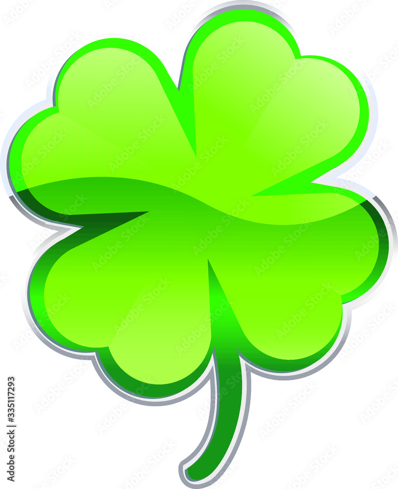 Illustration of shamrock, with white background vector