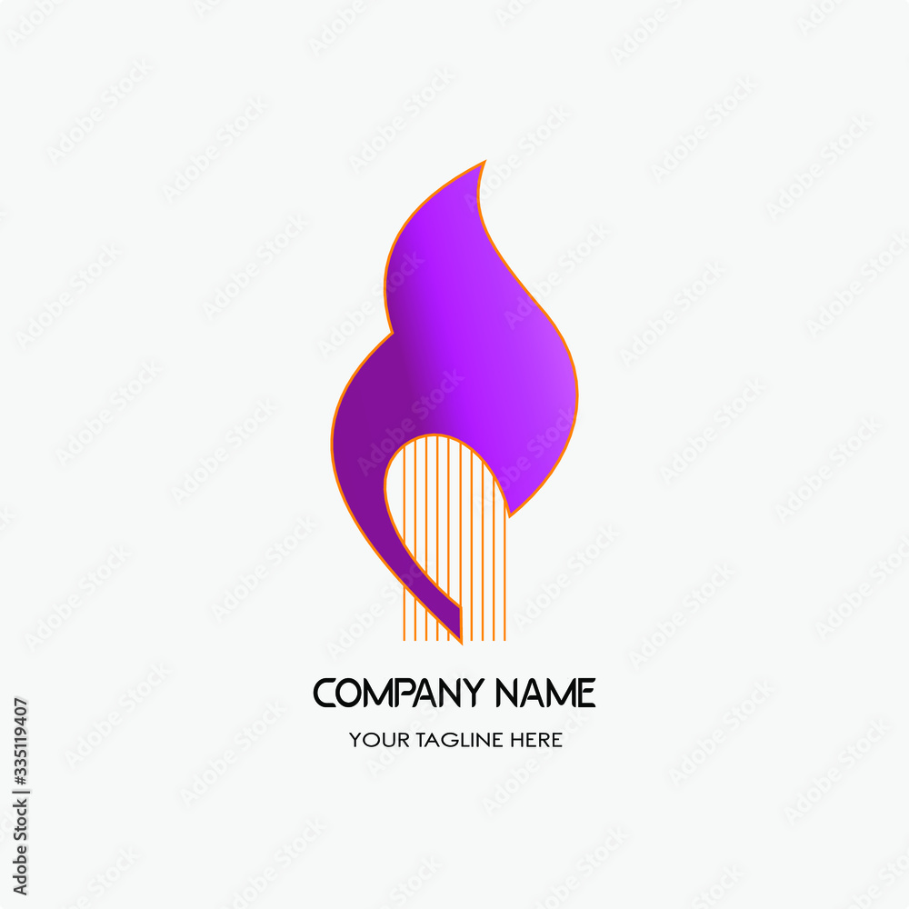 Fototapeta premium Simple leaf illustration on white background