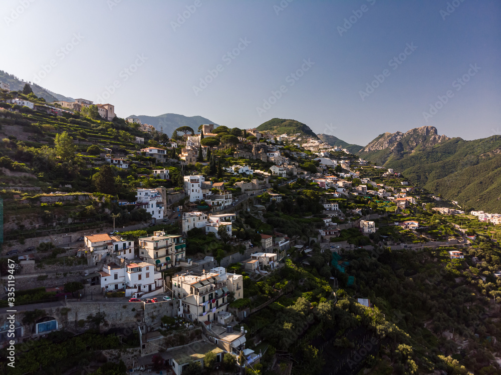 Amalfi coast aerial view