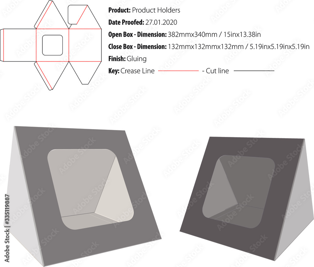 Product Holders template die cut vector