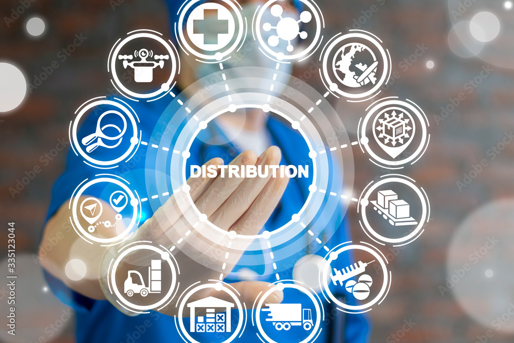 Distribution Medical Procurement Management Concept. Healthcare