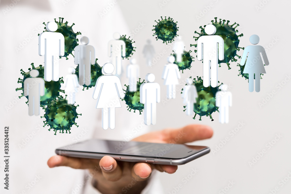 a Concept of 3d virus quarantine. a Concept of 3d virus quarantine.