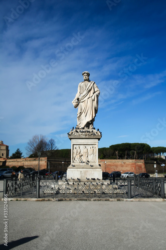 Livorno, Italy: marble statue in town center