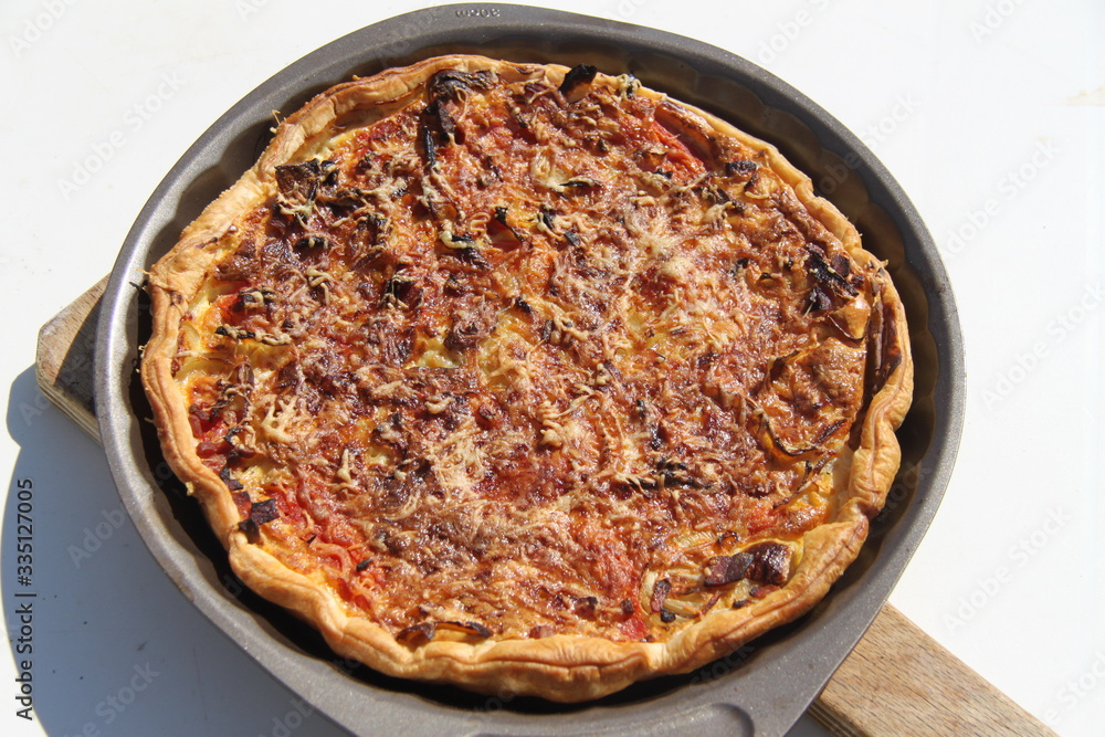 Picker pie mustard ham cheese tomato and onion Picker pie mustard ham cheese tomato and onion