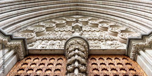 Obraz na plátně detail of the facade of a church