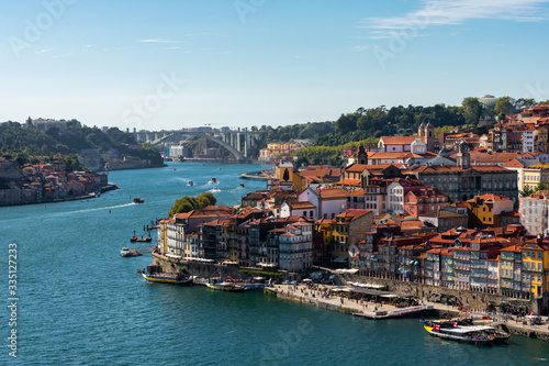 panorama of the old town of porto portugal