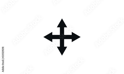 Free Download Arrow Icon Vector Design Illustration,4 way Arrows Button - GFXLoad