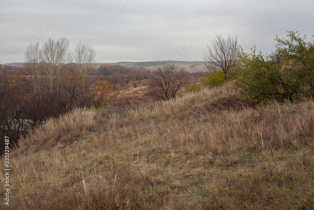 Autumn lanscape in the steppes Autumn lanscape in the steppes