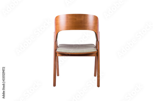wooden chair isolated on white