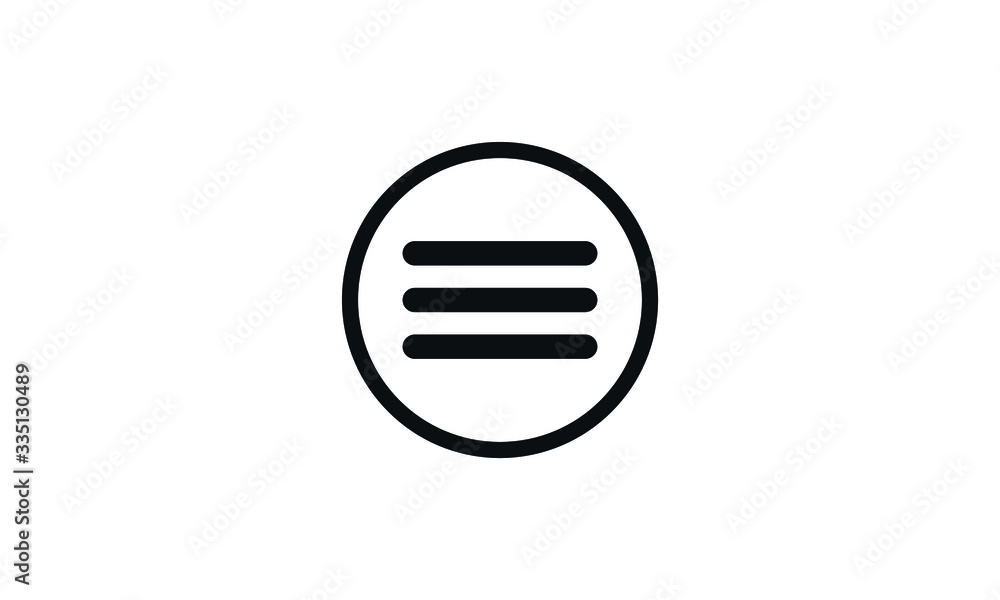 Hamburger Menu Icon - Vector illustration Hamburger Menu Icon - Vector illustration