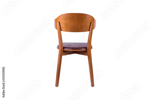 wooden chair isolated on white