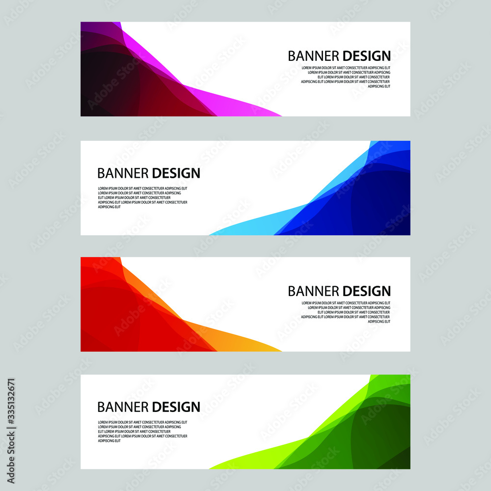 Fototapeta premium Vector Abstract banner web template
