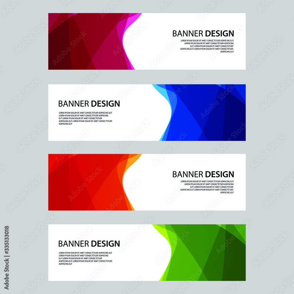 Naklejka premium Vector Abstract banner web template