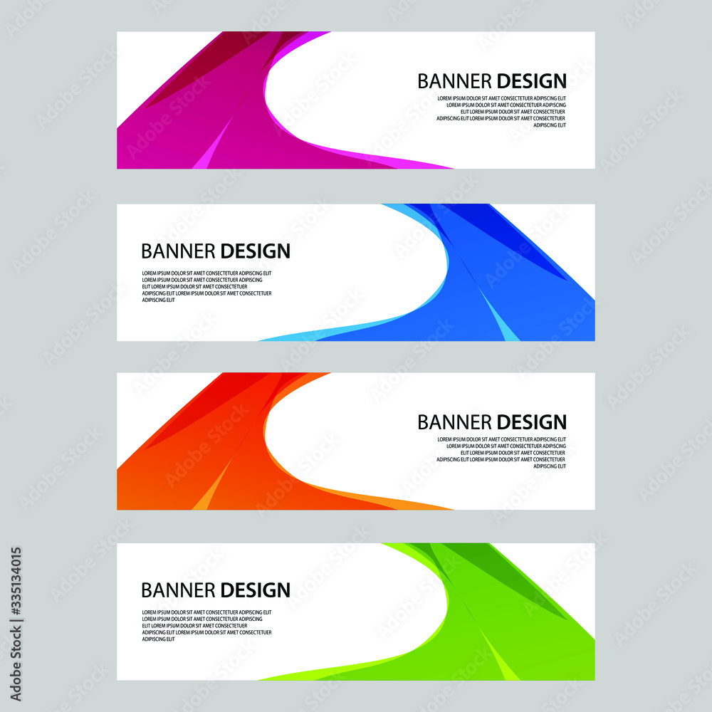 Naklejka premium Vector Abstract banner web template
