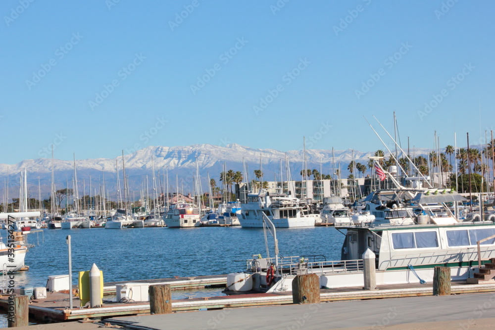 Channel Islands Harbor, Oxnard, California in Winter