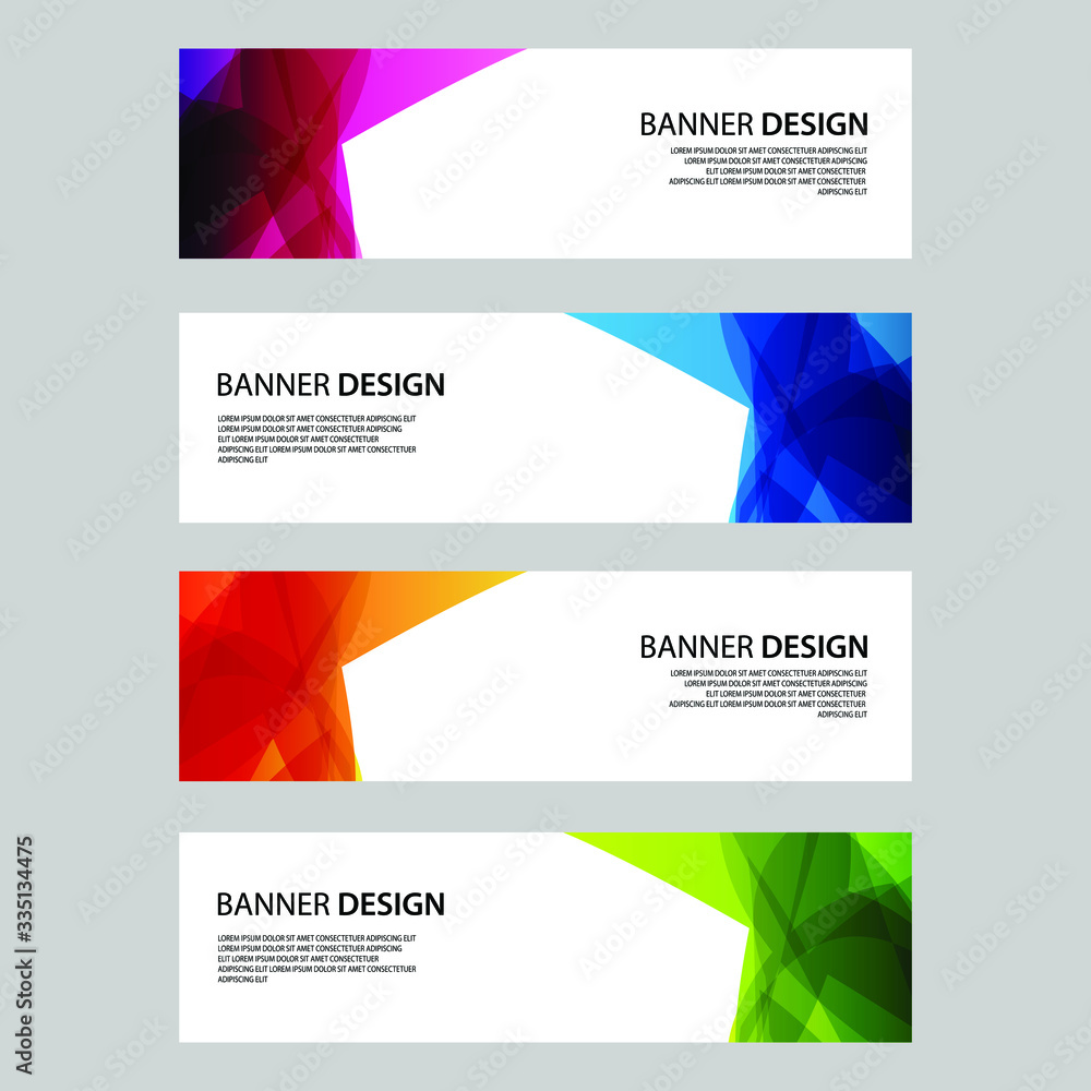 Fototapeta premium Vector Abstract banner web template