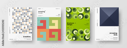 Wallpaper Mural Company identity brochure template collection. Business presentation vector A4 vertical orientation front page mock up set. Corporate report cover abstract geometric illustration design layout bundle. Torontodigital.ca