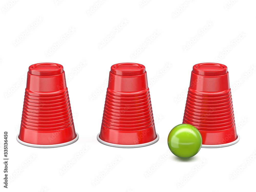 Shell Game Three Red Cups And Green Ball 3d Stock イラスト Adobe Stock Shell Game Three Red Cups And Green Ball 3d Stock イラスト Adobe Stock