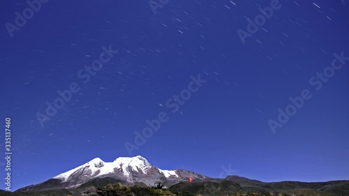 Volcán Cayambe en los andes del Ecuador