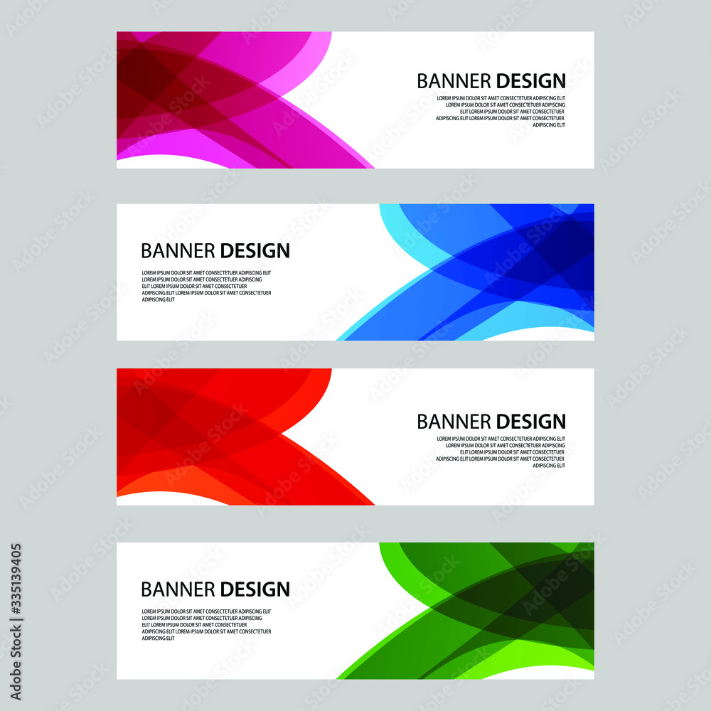 Naklejka premium Vector Abstract banner web template