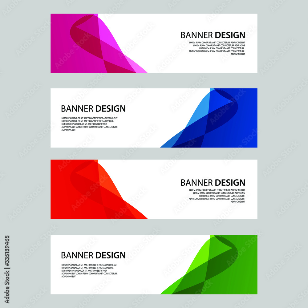 Naklejka premium Vector Abstract banner web template