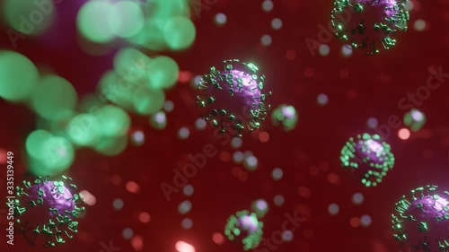 Covid-19, Coronavirus - Animation - 3d Rendering - n.01