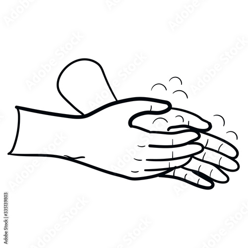 手を洗うイラスト