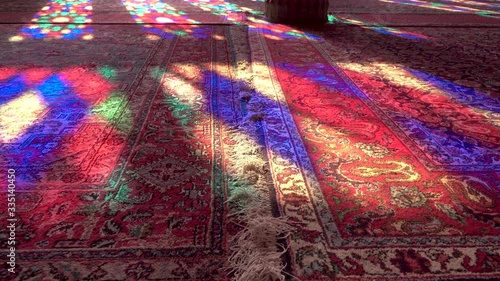Stained glass window in Mosque, Shiraz, Iran