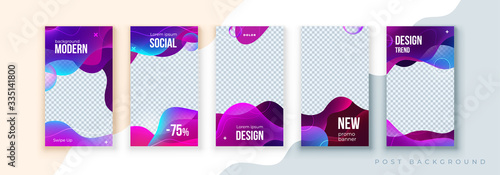 Liquid abstract banner design. Fluid Vector shaped background. Modern Graphic Template Banner pattern for social media stories and insta post