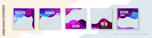 Liquid abstract banner design. Fluid Vector shaped background. Modern Graphic Template Banner pattern for social media stories and insta post