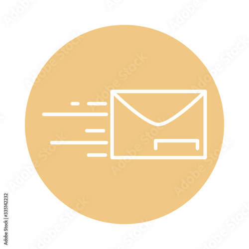 fast mail envelope address postal delivery block style icon