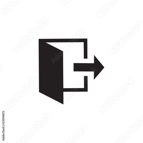 Free Download Logout icon. Exit Vector in trendy flat style. Flat Web Mobile Icon, Sign, Symbol, Button, Element - Vector illustration.  - GFXLoad