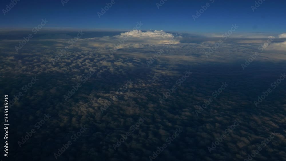 Aerial view clouds from above in sky space with different shapes Aerial view clouds from above in sky space with different shapes