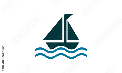 sailing ship vector logo