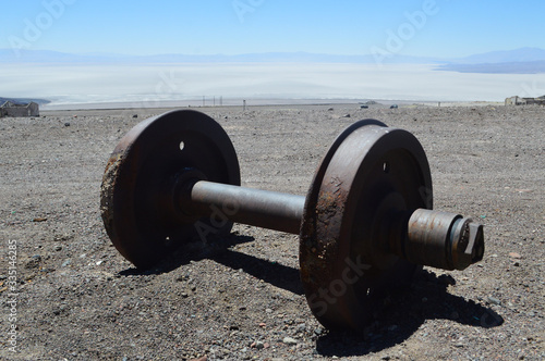 Caipe railway station in the Arizaro salt flat photo