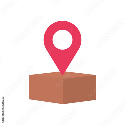 Free Download free delivery concept, location pin and box icon, flat style - GFXLoad