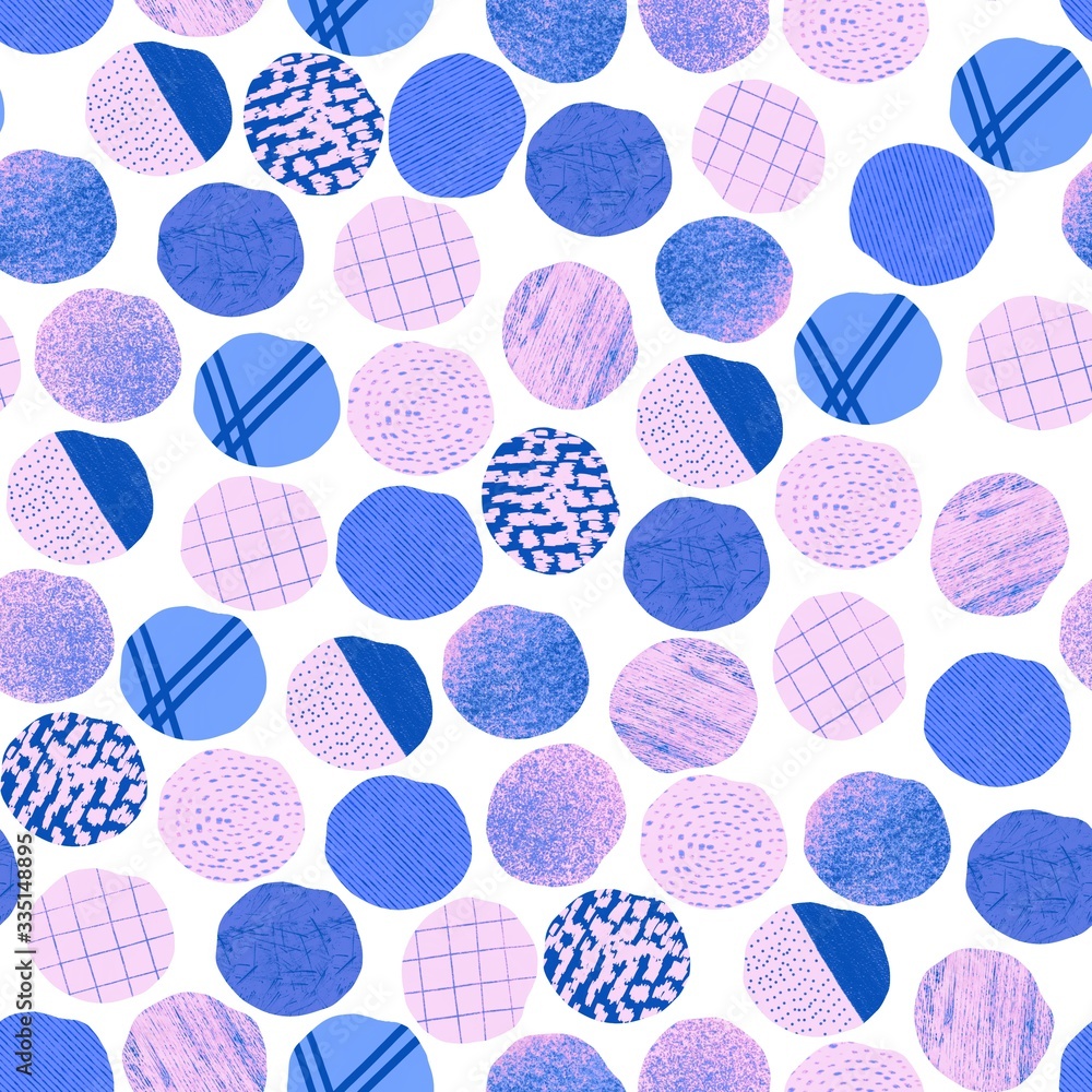 seamless pattern with blue circles seamless pattern with blue circles