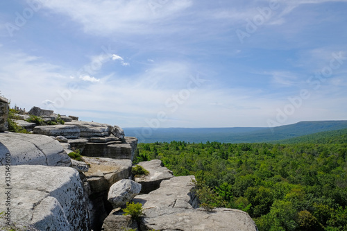 Minnewaska State Park Preserve, Mohonk Preserve, Gertude's Nose, the ridge, , one of the most spectacular rock formations in the Shawangunks. Hudson Valley