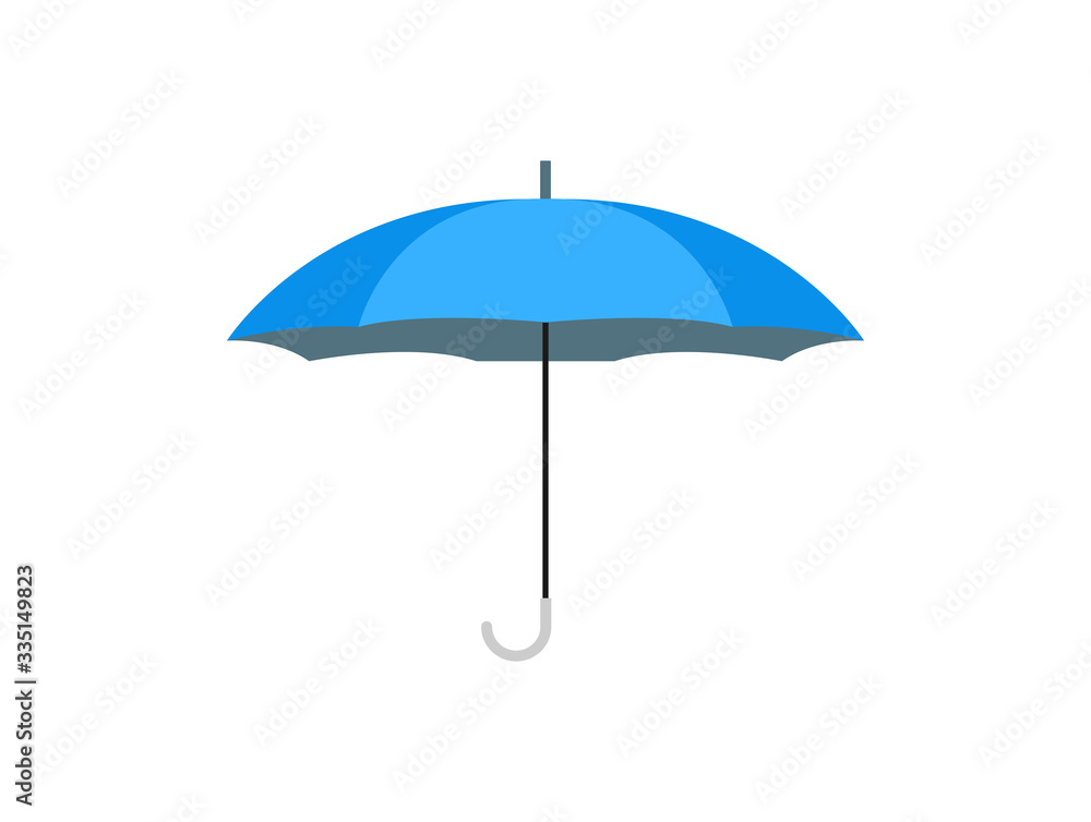 blue umbrella isolated on a white background