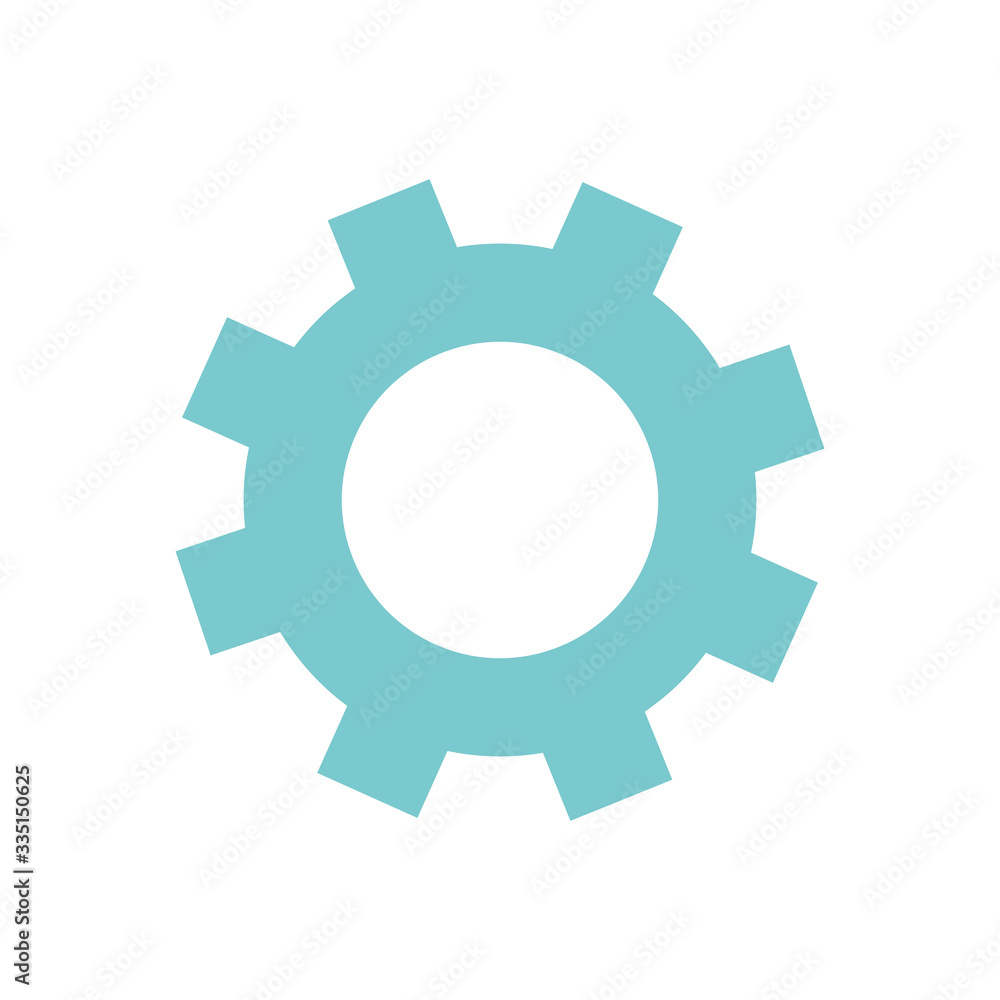 gear wheel icon, flat style