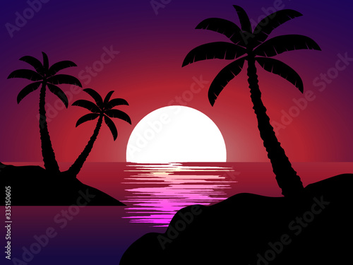sunset on the beach