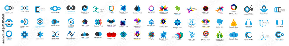 Abstract Logo And Icon Set. Elements Collection Isolated On White - Vector. Flat Icons For Business Template Logo, Square Elements, Website, Business Symbol And Circle Elements. Abstract Medical Logo Abstract Logo And Icon Set. Elements Collection Isolated On White - Vector. Flat Icons For Business Template Logo, Square Elements, Website, Business Symbol And Circle Elements. Abstract Medical Logo