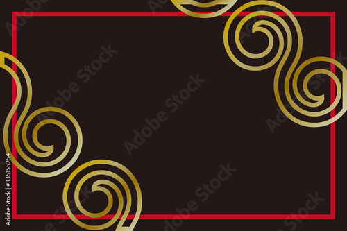 中国風渦巻フレーム