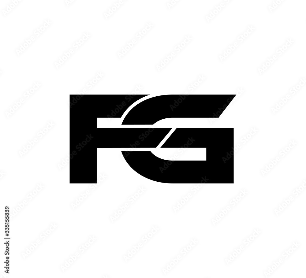 Initial 2 letter Logo Modern Simple Black FG Initial 2 letter Logo Modern Simple Black FG
