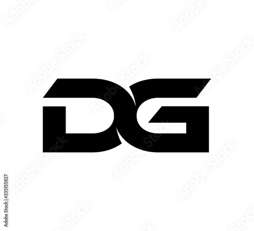 Initial 2 letter Logo Modern Simple Black DG
