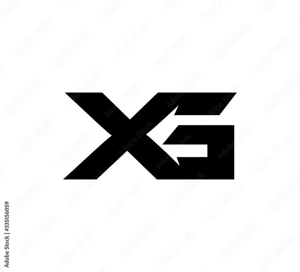 Initial 2 letter Logo Modern Simple Black XG Initial 2 letter Logo Modern Simple Black XG