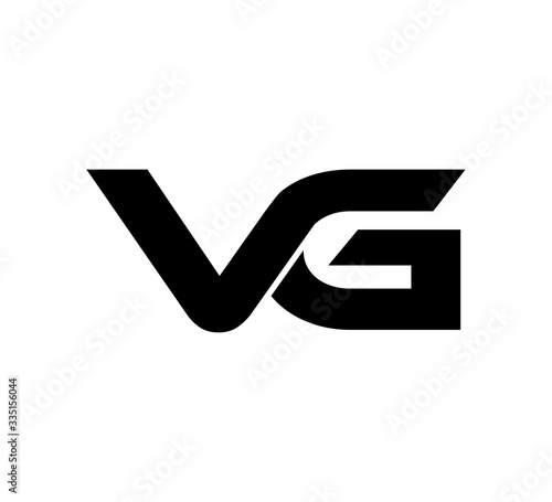Initial 2 letter Logo Modern Simple Black VG