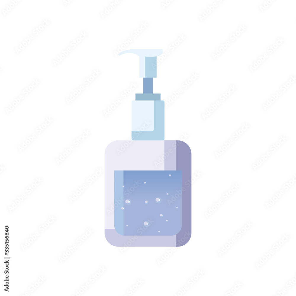 Soap dispenser flat style icon vector design Soap dispenser flat style icon vector design