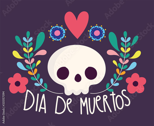 day of the dead, catrina flowers decoration traditional celebration mexican